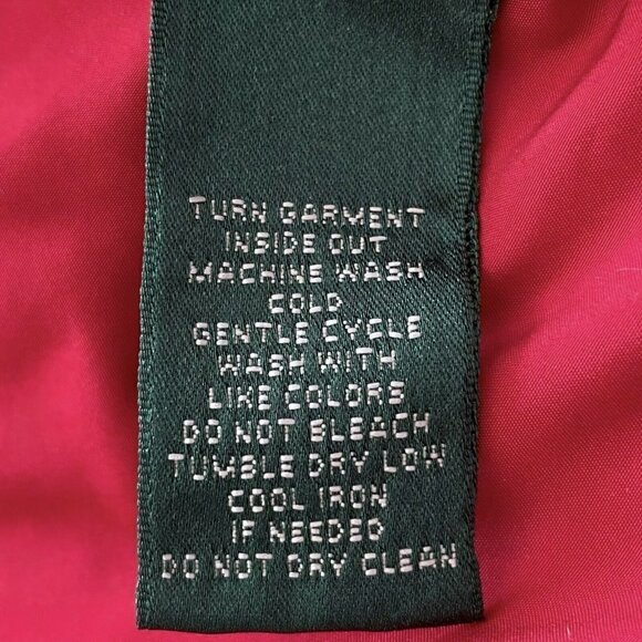 Lauren Ralph Lauren Green Label Women's Sz M Black Quilted Vest Red Lining - Picture 6 of 11